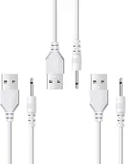 3 Pack 1m Replacement DC Charging Cable, tunghey USB to DC 2.5mm Fast Charger Cord Adapter - 2.5mm (This is NOT Barrel Jack) 1m