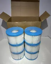 6PK Intex Type S1 Hot Tub Filter, Compatible w/ Intex PureSpa - Pool Spa Filters