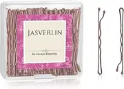[JASVERLIN] Large Bobby Pins Brown Hair Clips Bun Firm Hold Slideproof Bonby Bobbi Pin Hair Accessories Bulk for Women Girls 2 3/8inch 100pcs