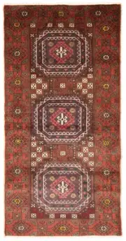 Traditional Vintage Hand-Knotted Carpet 3'2" x 6'1" Wool Area Rug