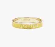 Pura Vida GOLDEN ENAMEL WORD RING- Silver/Yellow, Size 7/ FAST FREE SHIPPING