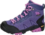 [Brütting] Unisex Kids' Mount Bona High Rise Hiking Boots, Grey (Grau/Blue/Lemon Grau/Blue/Lemon)
