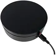Rotating Display Stand 3KG loadable 360 Spinning Mini Size D12cm Powered by Batteries/DC Input Jewelry Turntable Photographic Props#120 (Black)