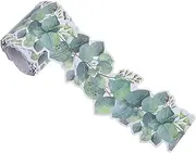 HOMSFOU Eucalyptus Leaf Border Classroom Trim 7.6cm Wide Blackboard Wall Sticker Decor 10m Roll DIY Bulletin Board Decor for Home Office Classroom
