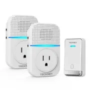 Wireless Doorbell Self-Powered Doorbell 0-110db Plug-through Wireless Doorbel...