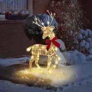 Christmas Tree Decorations Christmas New Outdoor Decoration Luminous Deer Three Piece Set Gardening Decoration Ornaments Outdoor Christmas Decorati...