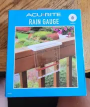 Acurite Rain Gauge Deck or Railing Mounted Waterfall Gauge with Included Screws