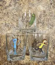 Rick & Morty Double Old Fashioned Whiskey Lowball Glass Set Of 3