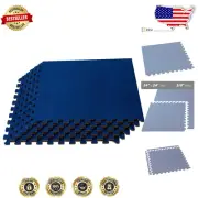 48 Square Feet of Waterproof Interlocking Foam Carpet Squares - Safe Playrooms