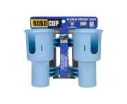 Robo Cup Portable 2-Drinks Caddy/Bottle Holder Camping Accessory Light Blue
