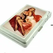 Metal Cigarette Case with Built In Lighter Classic Pin Up D 17 SP
