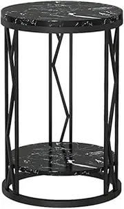 Exquisite 2-Tier Marble Coffee Table, Multifunctional Accent Table Home Bedroom Living Room Sofa Side Table Magazine Table(Size:40 * 4 * 055CM,Color:C)