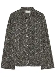 Skall Studio Nettle Floral-print Cotton-poplin Shirt - Navy - 40 (UK12 / M) 40 (UK12 / M)