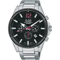 在飛比找Yahoo奇摩購物中心優惠-ALBA雅柏 ACTIVE 活力運動計時手錶 迎春好禮-黑x