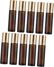 VICASKY 10PCS Portable Essential Oil Roller Bottles Sub Bottles for Eye Cream Perfume Synthesis Oil Storage Multipurpose Travel Containers Leak Design