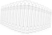 MOLUCKFU 18pcs Heart Bubble Water Empty Bottle Bubble Blowing Toys Wedding Bubble Wand Refillable Bubble Wand Soap Water Wand Heart Bubble Wand Toys Empty Heart Bubble Wands Plastic White
