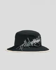 [Billabong] Billabong Men's Script Boonie Wide Brim Hat in Black Size Large/XL L/XL Black