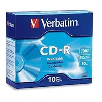 在飛比找蝦皮購物優惠-Verbatim CD-R 700MB 超薄外殼包裝 10 