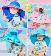 Wide Brim Bucket Hat Sun Hat Beach Swim Hat Boys Girls Drawcord Baby Toddler