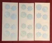 Creative Memories Light Blue SNOWFLAKE Sticker Strips LOT of 3 Christmas Winter