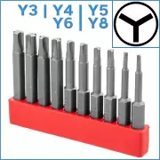 10pcs Tamper Proof Y3 Y4 Y5 Y6 Y8 Hex Bit S2 Steel Magnetic Tool Screwdriver Tip
