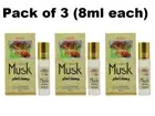 Roll On Perfume Ahsan Original Musk Long Lasting Fragrance Pack Of 3 8ml Each