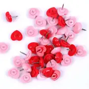 50 Pcs Heart-shaped Markers Drawing Photo Wall Studs Cork Board Pins Thumbtack Pushpins Painting Tool Thumbtack Office School