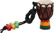 BQLZR Djembe Drum Necklace Wood Classic Mini Instrument Jewelry for Music Lovers Gift