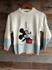 Nobility Mickey Mouse Embroidered Pull Over Sweater Size 12 Kids