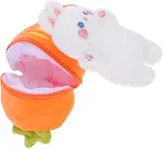 Toddmomy Carrot Bunny Plush Soft Stuffed Rabbit for Plushies Birthdays and Easter Adorable Home Decor for Bed and Sofa