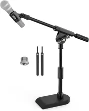 Adjustable Desktop Mic Stand for Blue Yeti, Weighted Base with Twist Clutch, Boo
