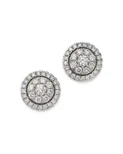 Bloomingdale's Fine Collection Diamond Cluster Stud Earrings in 14K White Gold, 2.50 tcw