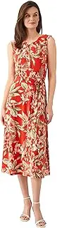 [Kasper] Women's Sleeveless Printed Faux Wrap Dress