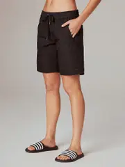 Running Bare Women's Shorts: Lounge, Workout & Fleece Comfort - Glamptastic Walk Short -