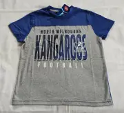 North Melbourne Kangaroos AFL AF5922 W16 Boys Youth Printed T Shirt Size 6 New