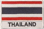 Thailand National Flag Embroidered Iron on Sew on Patch Badge for Clothes etc. 9 X 6 cm
