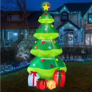 10Ft Inflatable Christmas Tree Large Lighted Outdoor Blow up Decor 10 LED Lights