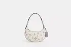 NWT Coach CBA77 Mini Payton Bag With Floral Print Canvas & Leather Chalk Multi