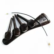 4/4 Cello Ebony Fitting Tailpiece Pegs String Parts +Tailgut Tail Endline