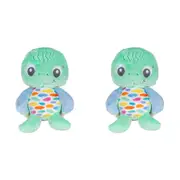 2PK Playgro Earth Eco Play Turtle Companion Baby/Infant Soft Cuddly Toy 0m+