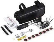 9 Pcs Bicycle Multi Tool Set, Bicycle Repair Kit and Bicycle Tire Pump,Bicycle Puncture Self Rescue Tools, Portable Bicycle Bag,Camping and Travel Safety Emergency Multifunctional Bicycle Tools