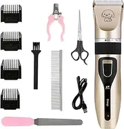 Professional Rechargeable Cordless Dogs and Cats Grooming Clippers - Professional Pet Hair Clippers with Comb Guides for Dogs Cats and Other House AnimalsPet Grooming Kit