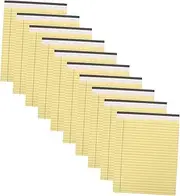 COHEALI Lined Legal Notepads 10 Pads 300 Pages 80gsm Paper Double-Sided Office College Memo Portable 20.3 x 28 Cm Smooth Writing
