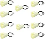 10Pcs Micro Submersible Mini Water Pump DC 3V-5V for Fish Tank Garden Plant (White vertical)