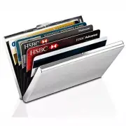 Stainless Steel Credit Card Case Silver Metal Card Holder