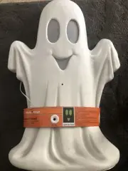 Spooky Village Halloween Ghost Blow Mold Lighted Face Haunting Sounds Hanging