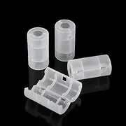 ElgnAura AA to C Battery Holder, 4 Pcs Battery Converter Switcher for C Size Batteries, Outlast and Lightweight Design
