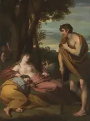 Benjamin West - Cymon and Iphigenia Giclee Fine Art Print on Canvas Wall 36"