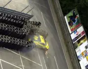 Martin Tomzyck Abt Audi TT-R slams into the tyre wall DTM Old Photo 2