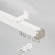 Curtain Track, Aluminium Ceiling Tracks, Wall Mount For Windows And Room Divider Curtains, Curtain Rail System With Runners(4m/13ft)